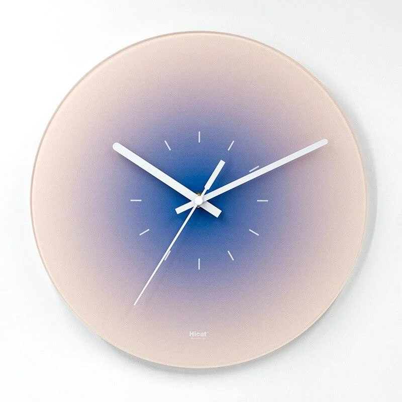 Dmgqjoylove Nordic Sunset Wall Clock Celebrity Ins Light Luxury Living Room Punch Free Creative Decoration Mute