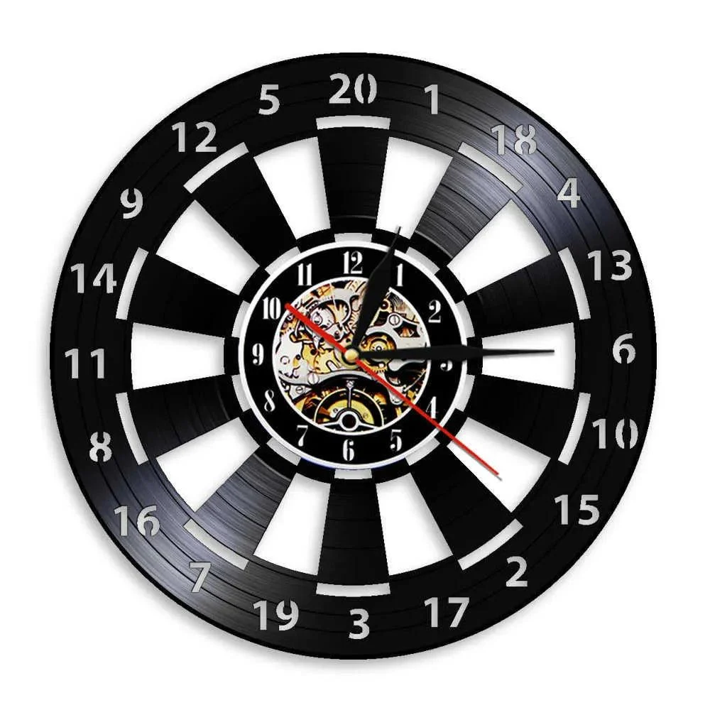 Dart Board Darts Game Wall Watch Man Cave