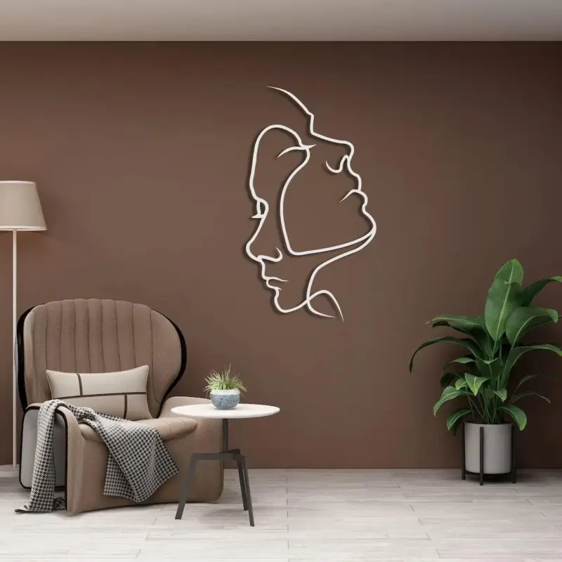 Decoration murale metal 2017 001 blanc
