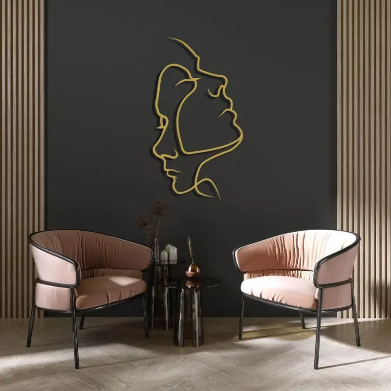 Decoration murale metal 2017 001 dore