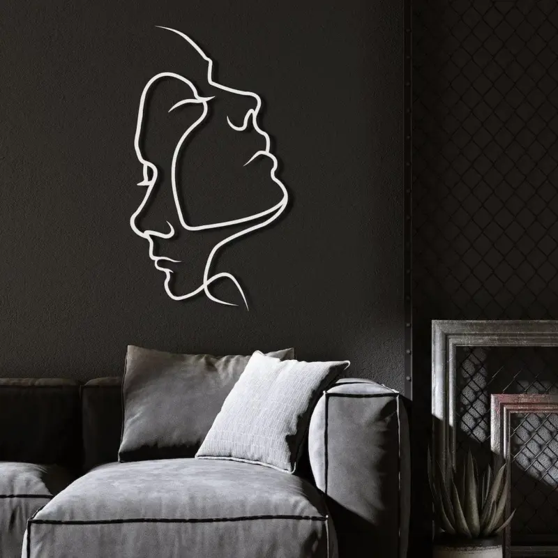 Decoration murale metal 2017 002 blanc