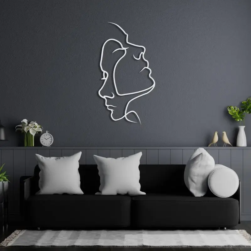 Decoration murale metal 2017 003 blanc