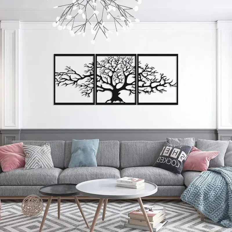 Decoration murale metal arbre de vie I 1002