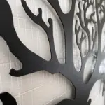 Decoration murale metal arbre de vie noir