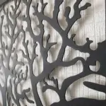 Decoration murale metal arbre de vie noir