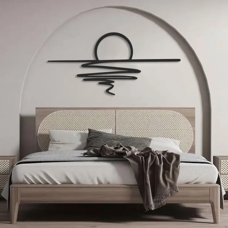 Decoration murale metal lever du soleil 2050