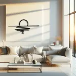 Decoration murale metal lever du soleil 2050