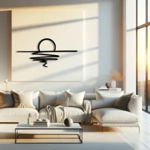 Wall decoration - Luxora - Romantic Crane - Elegant Sunset