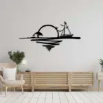 Decoration murale metal lever du soleil 2068