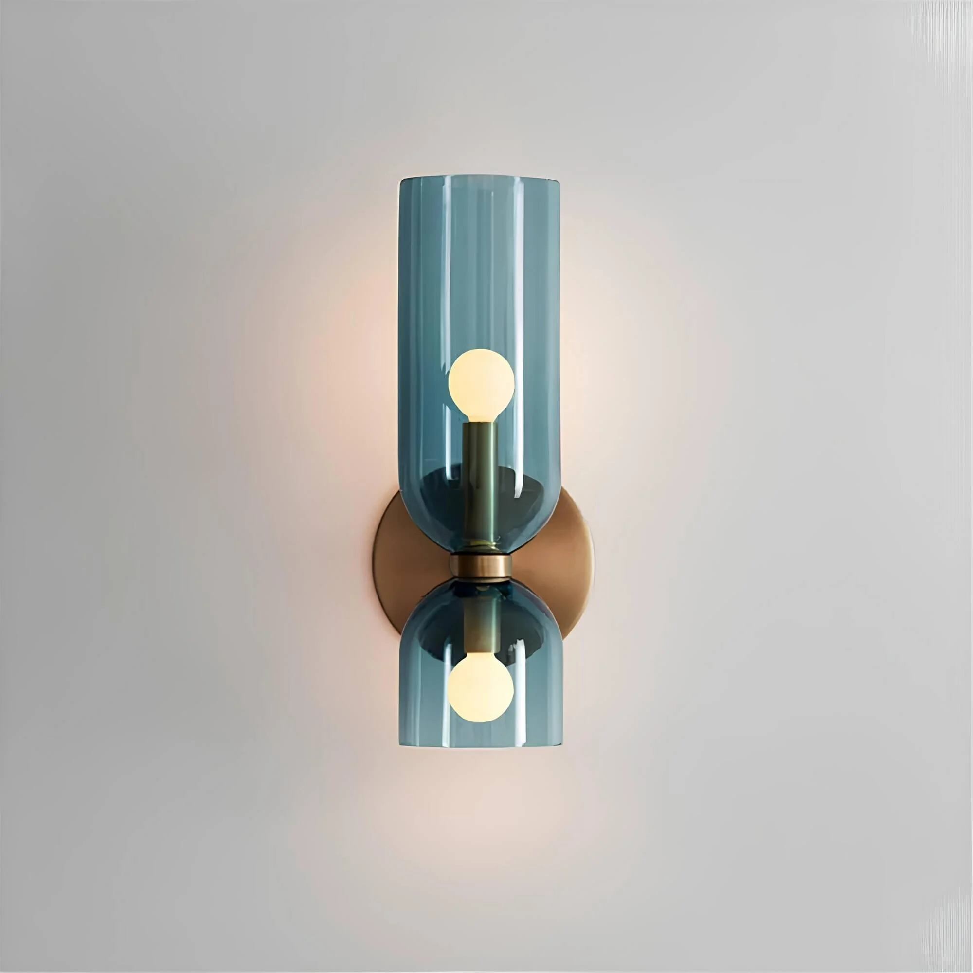Doppelschichtige Glas Wandleuchte Elegante Beleuchtung Led Modern Wohnzimmer Schlafzimmer Flur Xlumina