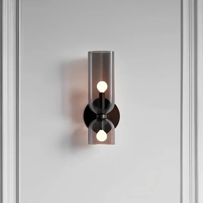 Doppelschichtige glas wandleuchte elegante beleuchtung led modern wohnzimmer schlafzimmer flur xlumina3