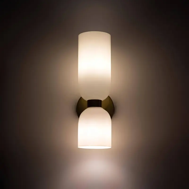 Doppelschichtige glas wandleuchte elegante beleuchtung led modern wohnzimmer schlafzimmer flur xlumina6