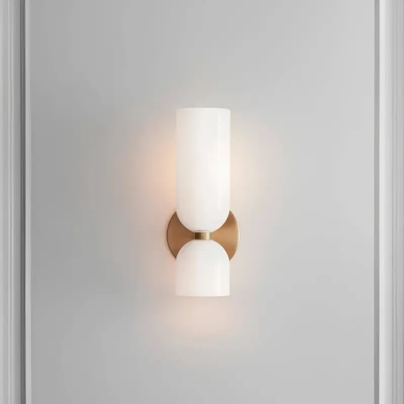 Doppelschichtige glas wandleuchte elegante beleuchtung led modern wohnzimmer schlafzimmer flur xlumina7