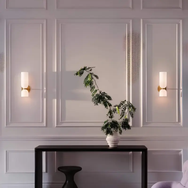 Doppelschichtige glas wandleuchte elegante beleuchtung led modern wohnzimmer schlafzimmer flur xlumina9