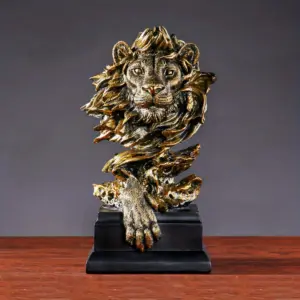 Regal Lion King Figurine: A Majestic Addition to Any Home or Office Decor