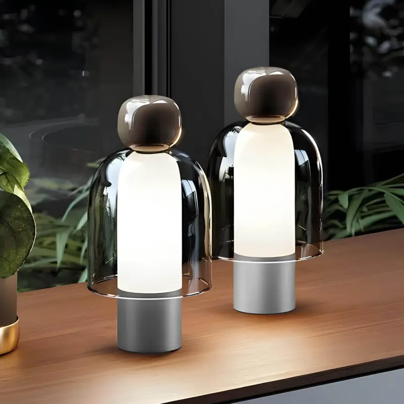 Easy peasy glazen opladbare batterij led tafellamp stufenlos dimmbar xlumina6