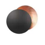 Eclipse wandlampe sonnenfinsternis design modern led lampe gold schwarz xlumina2