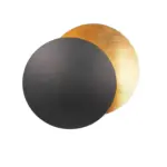Eclipse wandlampe sonnenfinsternis design modern led lampe gold schwarz xlumina3