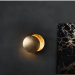 Eclipse wandlampe sonnenfinsternis design modern led lampe gold schwarz xlumina7
