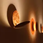 Eclipse wandlampe sonnenfinsternis design modern led lampe gold schwarz xlumina9