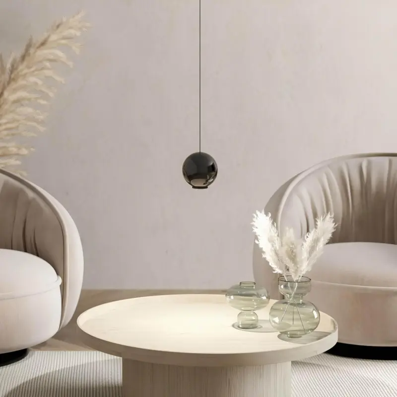 Eos elegante haengeleuchte weiche federhaengeleuchte modern stilvoll wohnzimmer beleuchtung xlumina2