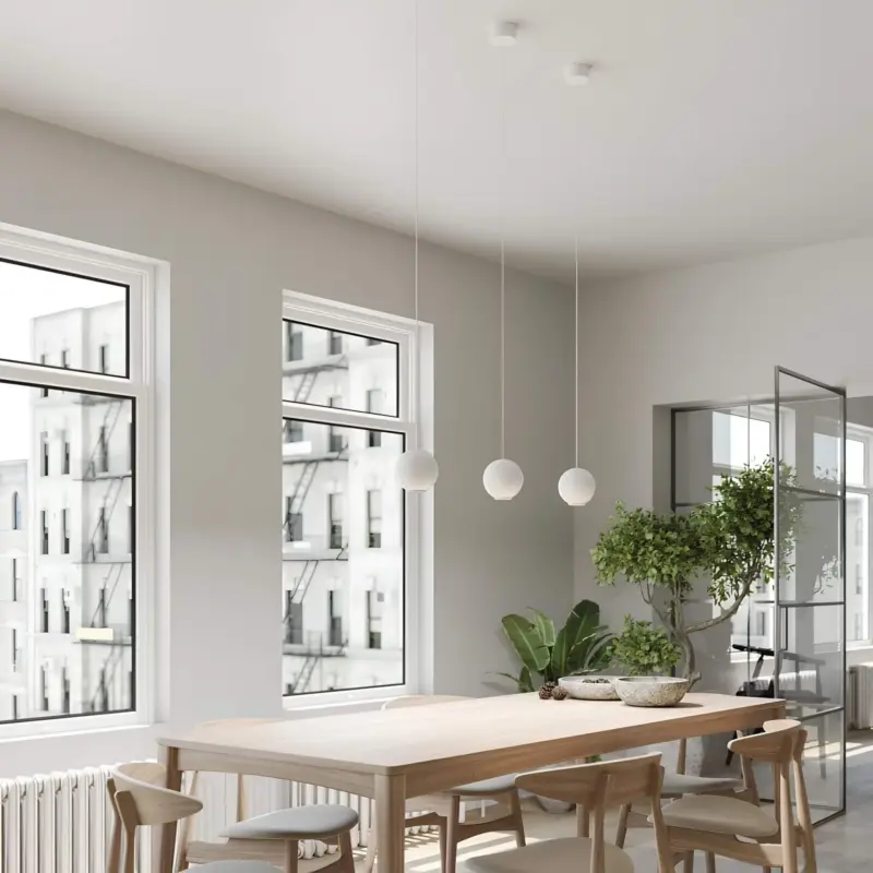 Eos elegante haengeleuchte weiche federhaengeleuchte modern stilvoll wohnzimmer beleuchtung xlumina5