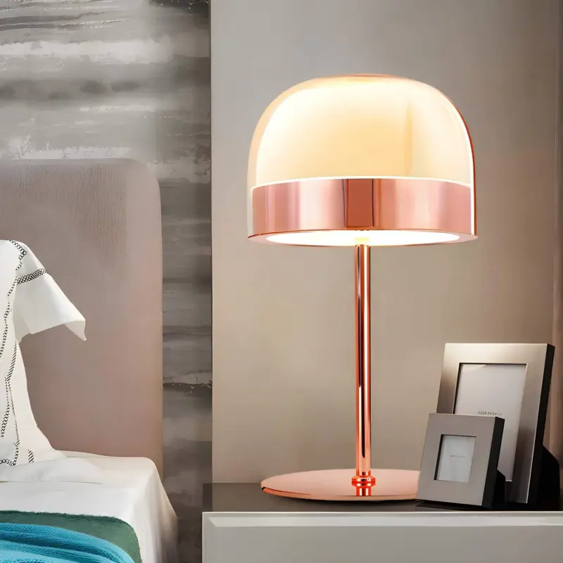 Equatore glastischlampe doppelschichtige nachtleuchte led modern transparent xlumina5
