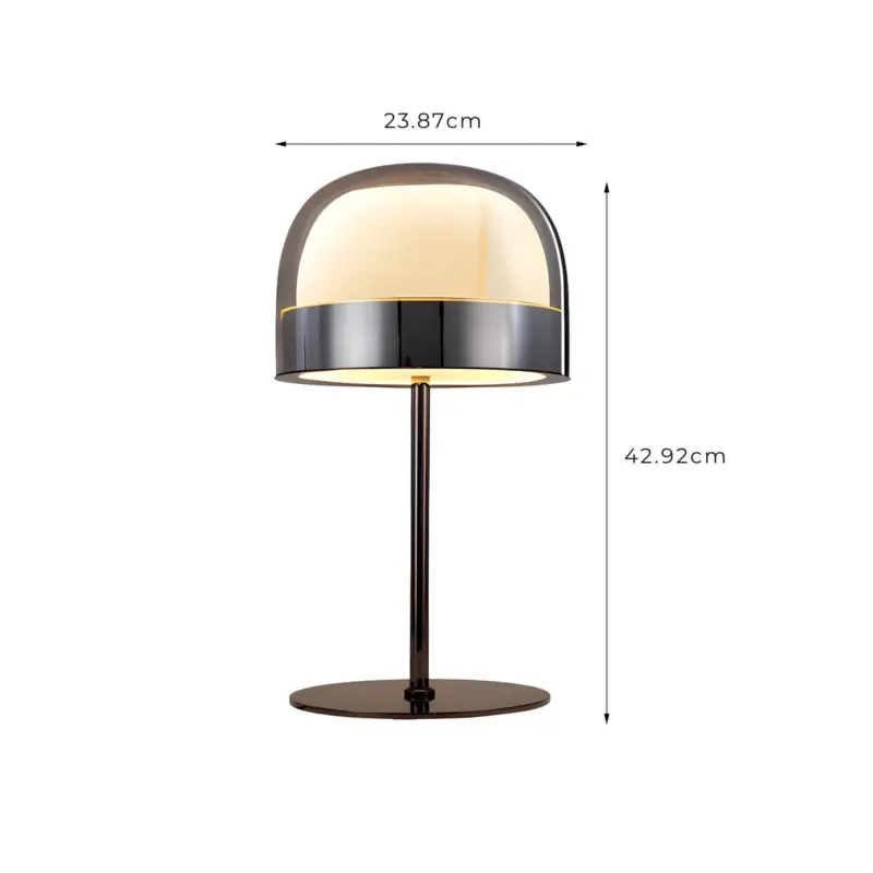 Equatore glastischlampe doppelschichtige nachtleuchte led modern transparent xlumina8
