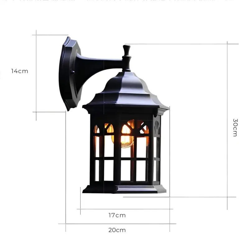 Eurochic europaeische retro led aussenlampe schwarz bronze weiss garten beleuchtung wetterfest stilvoll ip44 xlumina2