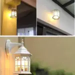 Eurochic europaeische retro led aussenlampe schwarz bronze weiss garten beleuchtung wetterfest stilvoll ip44 xlumina7
