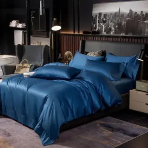 Homeko Royal Blue Silky Soft Egyptian Cotton Bedding Set