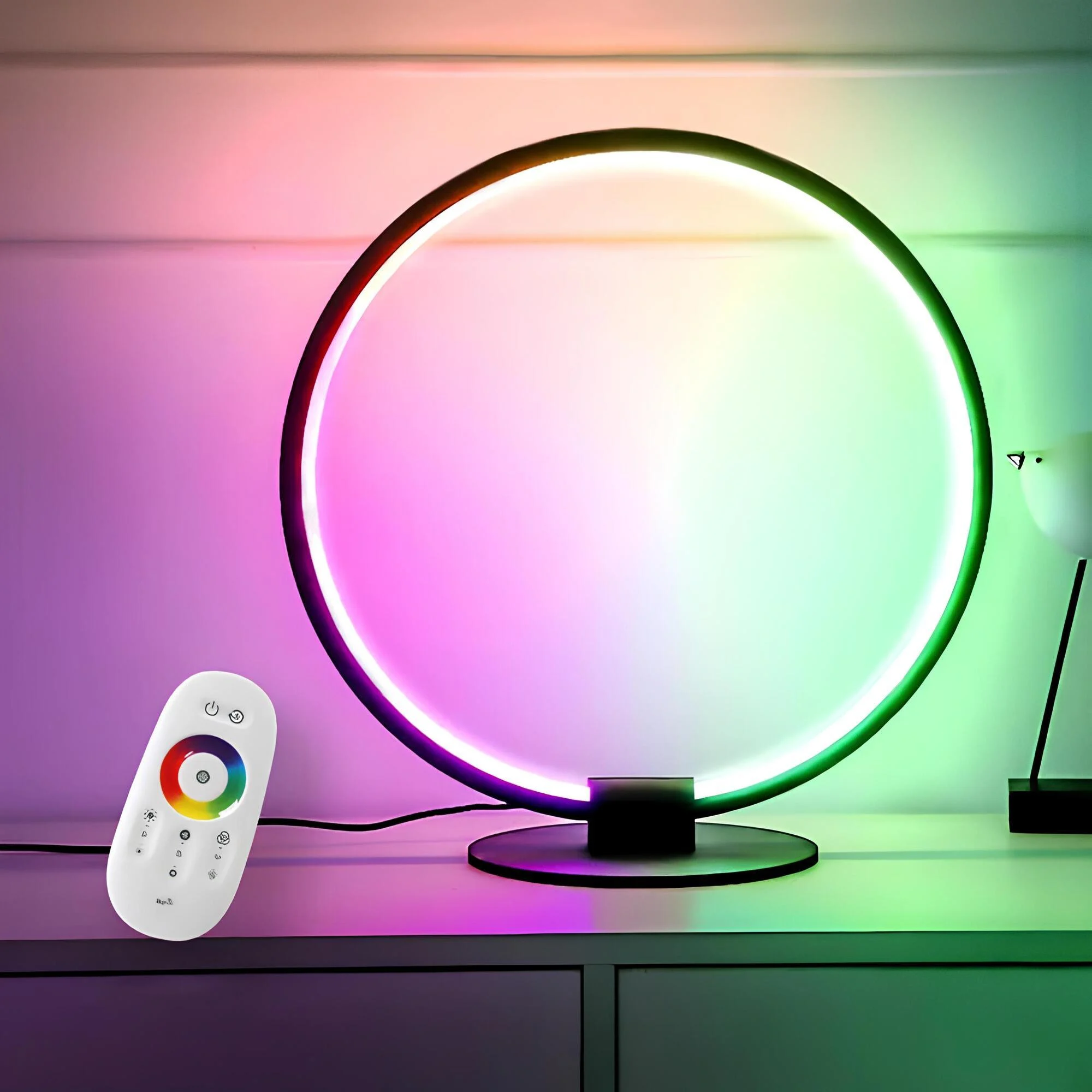 Farbige Led Hintergrund Tischlampe Rgb Usb Ambiente Licht Anpassbare Farben Modern Xlumina 1