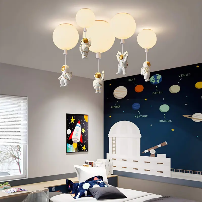 Fateh moderne led mond astronauten deckenlampen aus acryl xlumina