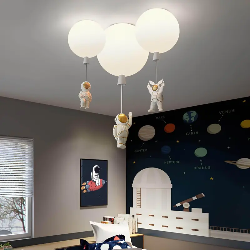 Fateh moderne led mond astronauten deckenlampen aus acryl xlumina