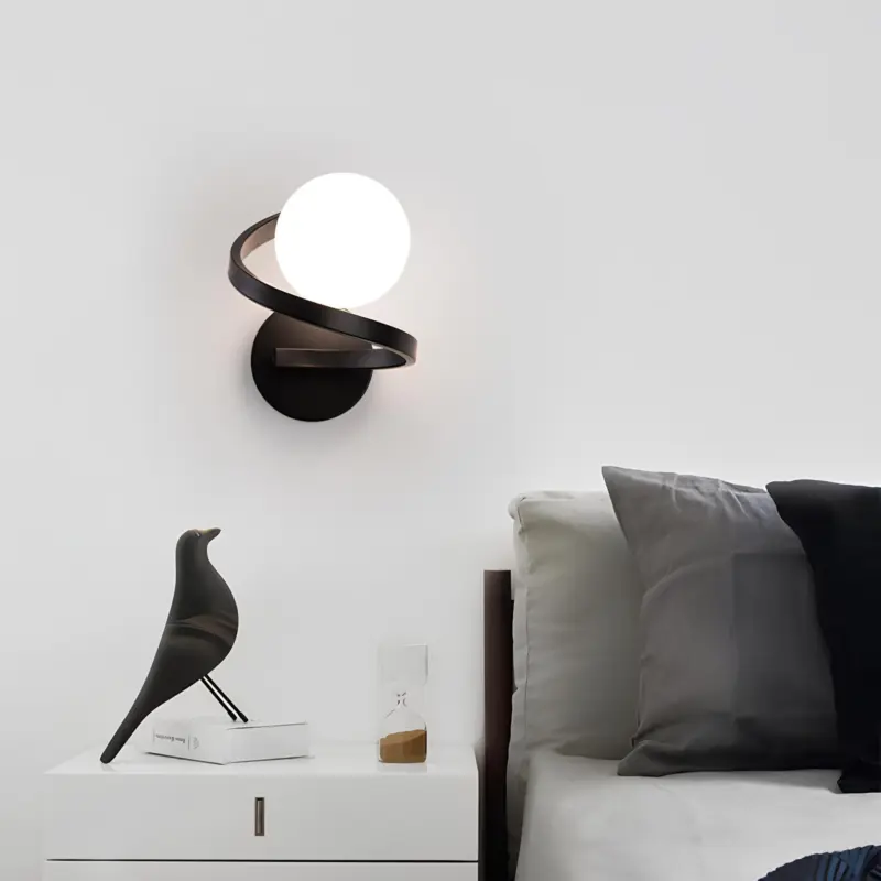 Flexglow minimalistische wandlampe modern geschwungen led beleuchtung xlumina