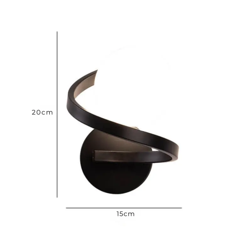 Flexglow minimalistische wandlampe modern geschwungen led beleuchtung xlumina