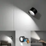 Flexilamp kabellose 360 grad wandlampe schwarz weiss gold silber wiederaufladbar modern design xlumina4
