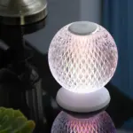 Flexiluxe kristall tischleuchte drahtlos dimmbar led kristall tischlampe elegant modern xlumina