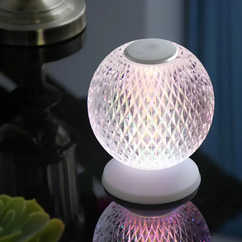 Flexiluxe kristall tischleuchte drahtlos dimmbar led kristall tischlampe elegant modern xlumina
