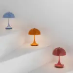 Flexishade tragbare metall lampenschirm tischlampe schwarz weiss holz led usb lampe xlumina10