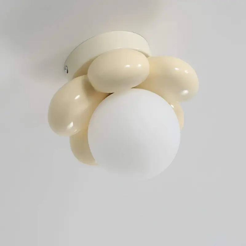 Floraaura plafondlampe skandinavisches blumenmuster deckenleuchte modern led lichtquelle weiss schwarz xlumina2