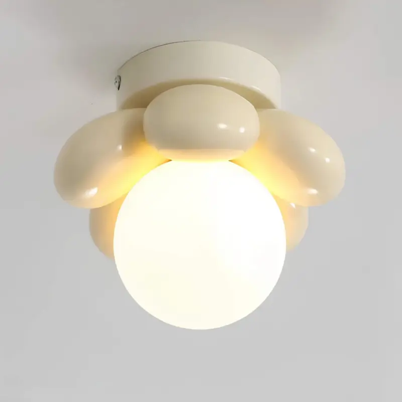 Floraaura plafondlampe skandinavisches blumenmuster deckenleuchte modern led lichtquelle weiss schwarz xlumina3