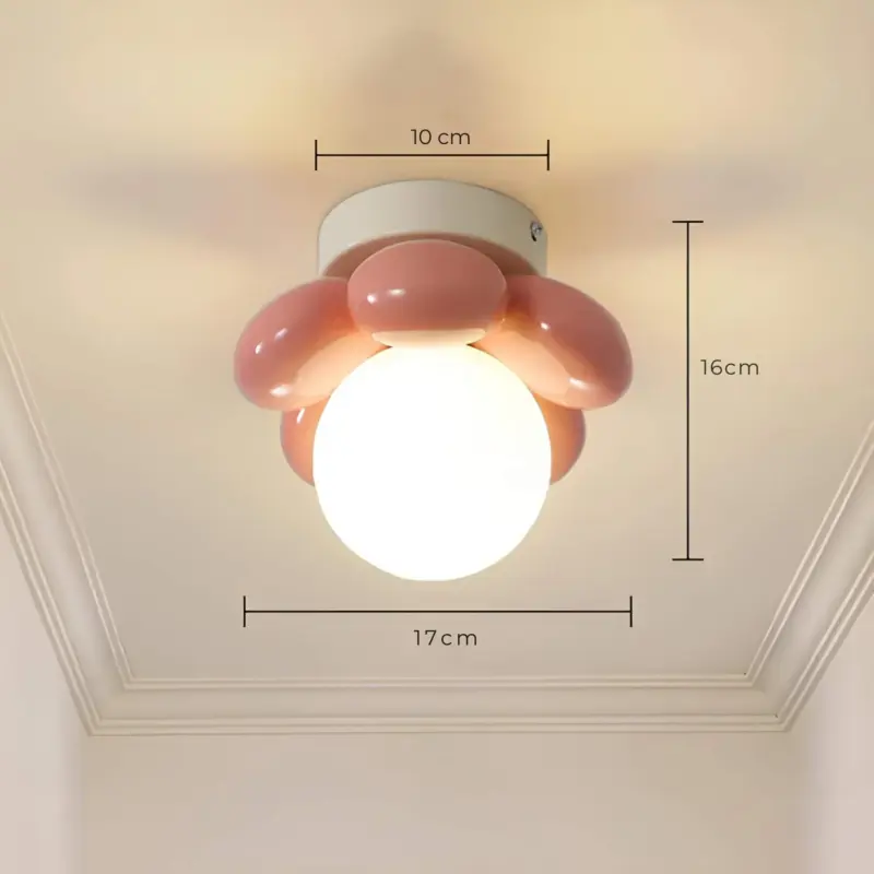 Floraaura plafondlampe skandinavisches blumenmuster deckenleuchte modern led lichtquelle weiss schwarz xlumina6