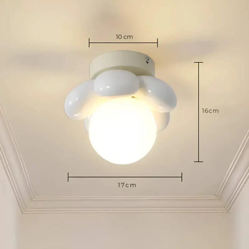 Floraaura plafondlampe skandinavisches blumenmuster deckenleuchte modern led lichtquelle weiss schwarz xlumina8