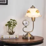 Floraglow blumenformige tischlampe im landlichen stil blumen design antik weiss xlumina3
