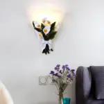 Floralicht wandlampe blumenstrauss design schwarz 12w led wandleuchte xlumina2