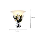 Floralicht wandlampe blumenstrauss design schwarz 12w led wandleuchte xlumina6