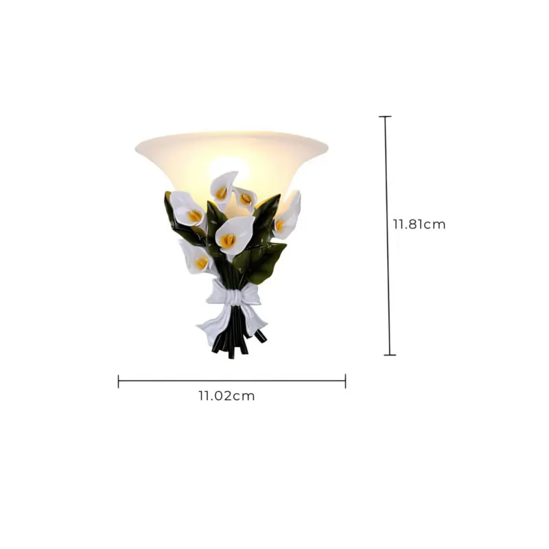 Floralicht wandlampe blumenstrauss design schwarz 12w led wandleuchte xlumina6