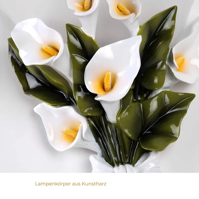 Floralicht wandlampe blumenstrauss design schwarz 12w led wandleuchte xlumina8