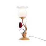 Floralight nachttischlampe blumendesign led glas nachtbeleuchtung xlumina2